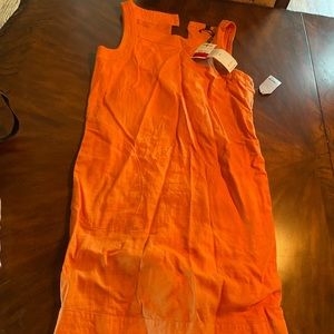 NWT ladies linen dress with decorative button sides. Sz XS